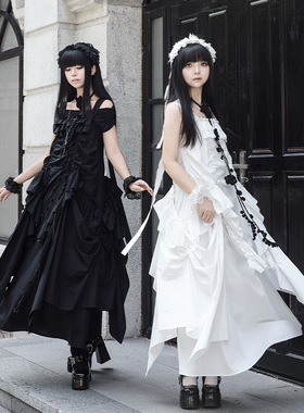 来信与诗·夢｜WP原创副牌肩带可调宽松背带长裙带口袋双子四季款