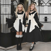 多穿春lolita withpuji原创设计宽松和风女仆双子op套装 十六夜