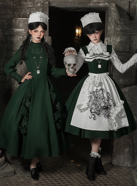 来信与诗·深渊诊疗室｜WP原创副牌哥特刺绣op/jsk双子大摆lo裙秋