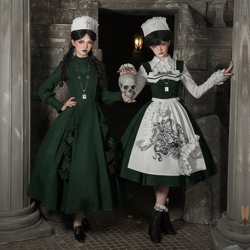 来信与诗·深渊诊疗室｜WP原创副牌哥特刺绣op/jsk双子大摆lo裙春