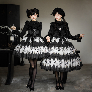 来信与诗·枯叶蝶｜WP原创副牌 jsk大摆lo裙双子秋冬 蝴蝶印花op