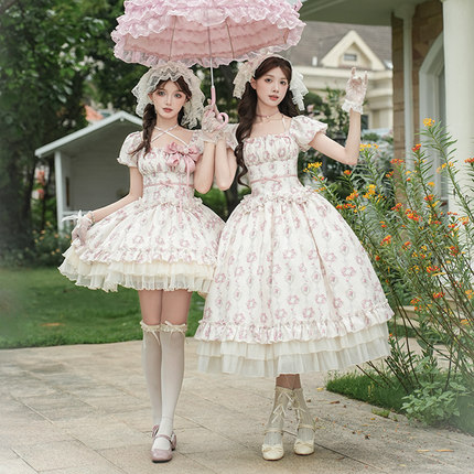 来信与诗·雨后蔷薇｜WP原创副牌蔷薇柄图双子op裙摆提拉lolita