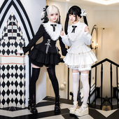 带口袋短裤 withpuji原创设计甜酷荷叶摆op 双子lolita Doki