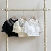 WP原创设计自带胸垫内搭lolita蕾丝衬衫 日落 搭配 塞纳河