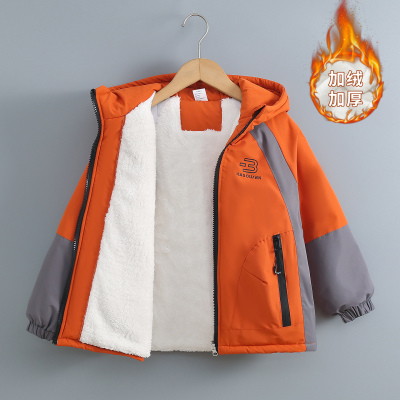 男童夹棉加厚冲锋衣儿童