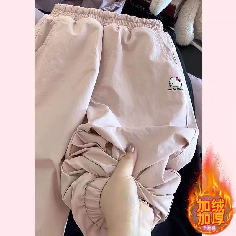 女童防风保暖软壳冲锋裤秋冬裤子儿童加绒中厚防寒一条过冬运动裤