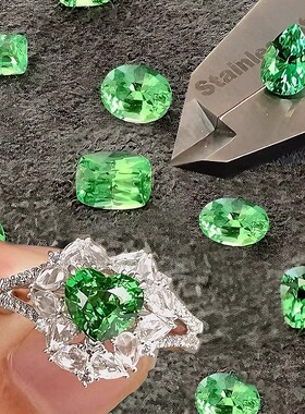 翠榴石18k金戒指吊坠斯里兰卡