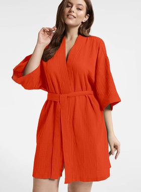 Bathrobe Women's Nightwear Cotton Robe Sleepwear 浴袍睡衣女