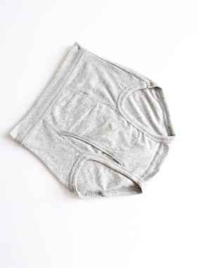 男士内裤男生三角裤中高腰包臀男款男人透气前开口男式灰色短裤衩