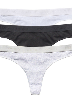 O家性感简约内裤丁字裤t裤性感内衣细带纯棉档小短裤诱惑无痕短裤