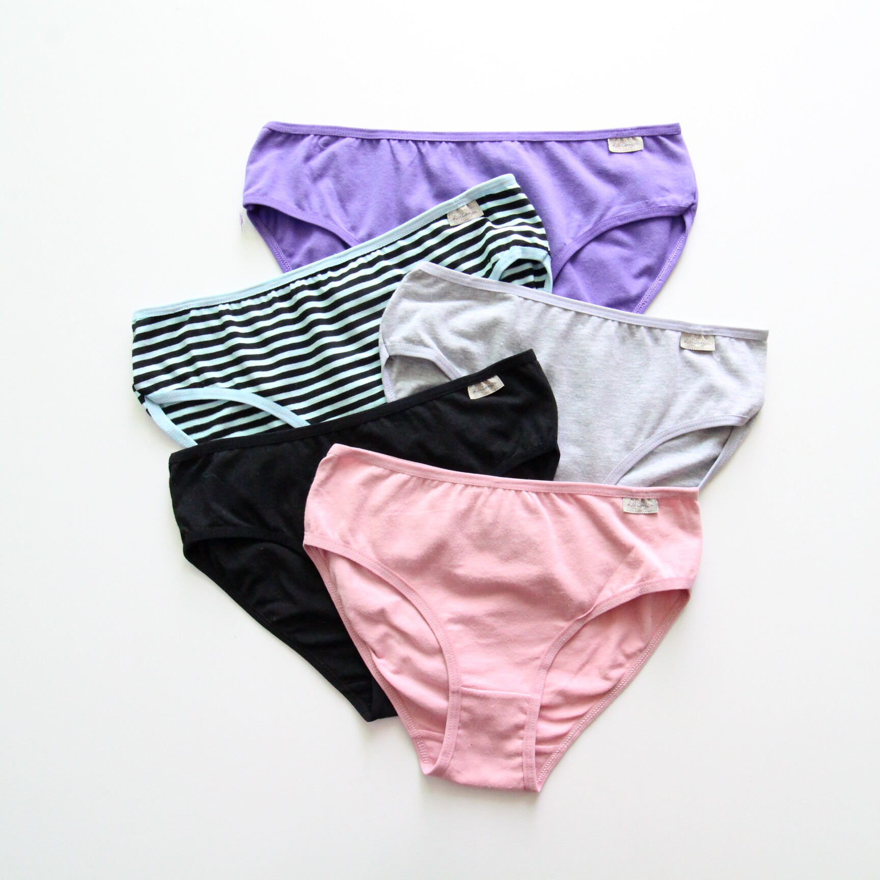 外贸女士棉质内裤中低腰舒适透气多色条纹三角裤女生甜美简约短裤,女士内衣/男士内衣/家居服,女三角裤,淘宝优惠券,粉丝福利购,淘宝优惠卷