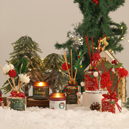 圣诞节日香薰家用客厅空气清新剂 香薰蜡烛伴手礼圣诞节香氛礼物