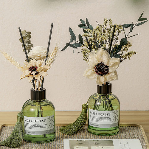 东方茶香干花香薰家用香薰花艺 香薰精油持久白茶栀子花无火香薰