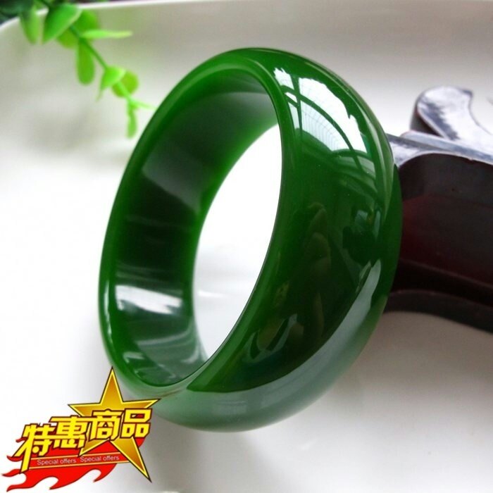 青峰玉业新疆和田玉碧玉手镯菠菜绿A货玉镯子昆仑玉15MM宽 和田玉