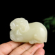 新疆和田玉羊脂玉生肖羊天然玉石原石玉器籽料羊来财生肖羊把件
