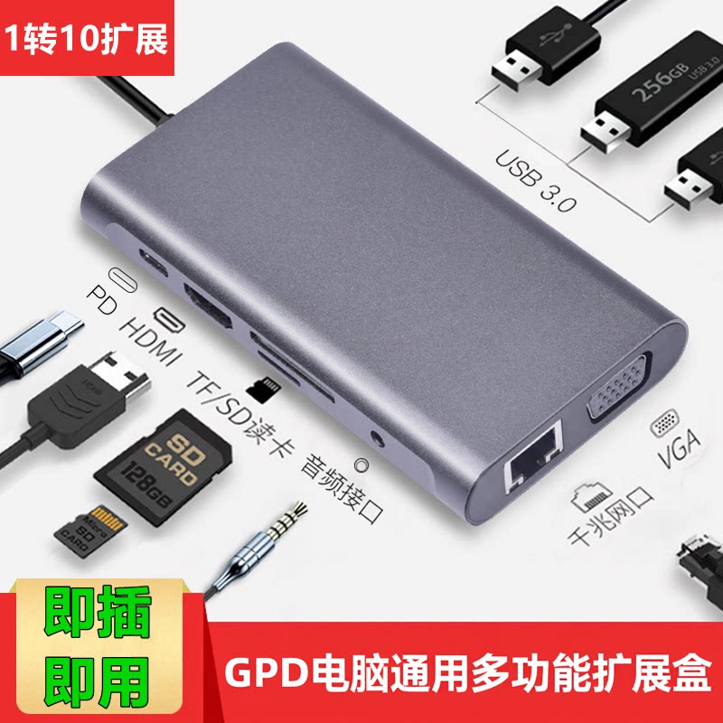 GPD通用多功能插网线HDMI扩展盒图片