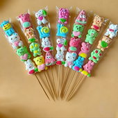 网红卡通棉花糖串串冰糖葫芦棉花糖葫芦棒棒糖软糖散装 串批发摆摊