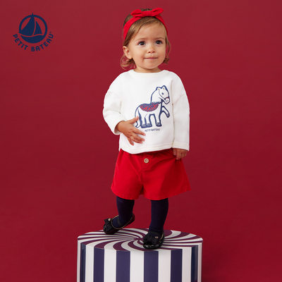 Petitbateau秋季婴幼儿套头卫衣