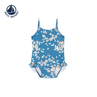 法国小帆船Petitbateau 婴幼儿女童舒适吊带三角连体泳衣A0AGK