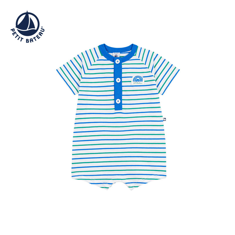 【2026春夏新品】法国小帆船Petitbateau童装婴幼儿连体衣A0FMR