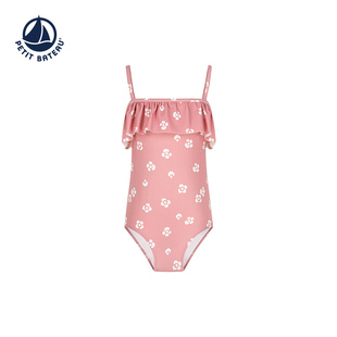 女童连体泳衣A0CXP 法国Petitbateau小帆船童装 2025春夏