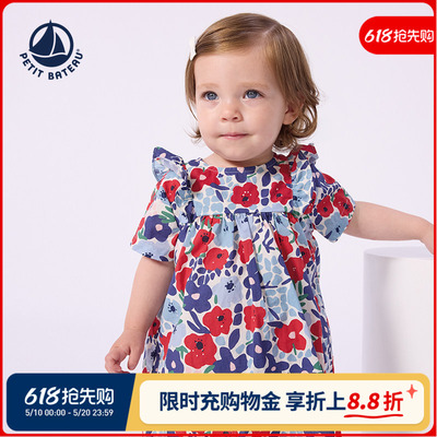 petitbateau婴幼儿连衣裙套装