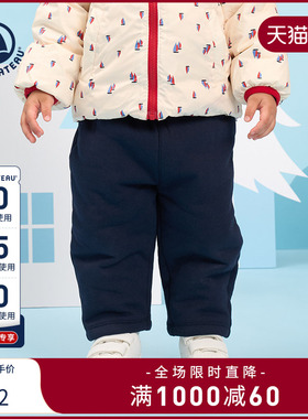 【2025秋冬新品】Petitbateau小帆船婴幼儿加绒加厚长裤A0AWL