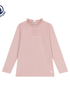 法国小帆船Petitbateau童装女童长袖休闲纯棉T恤衫A0BO1