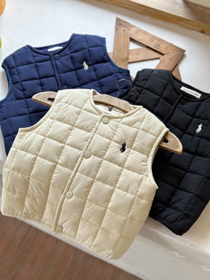 儿童羽绒棉马甲日系男童无袖外套