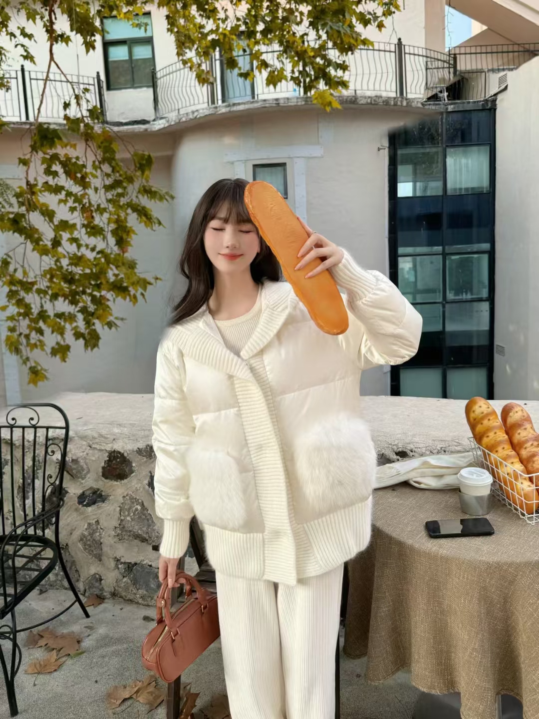 fanyipure2024韩国秋冬新款羽绒服女短款时尚鹅绒宽松加厚面包服