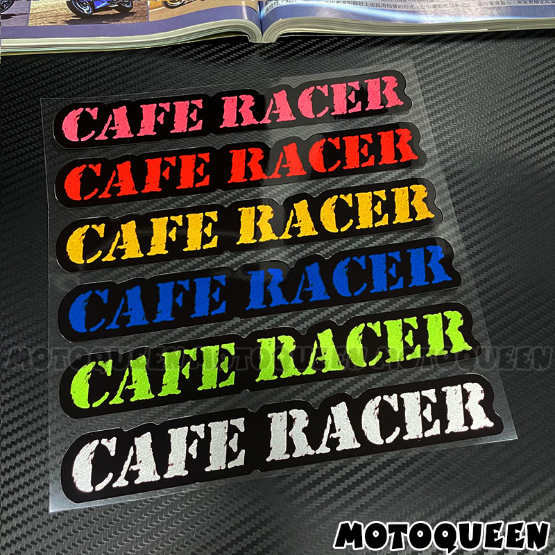 适用CAFE RACER贴花大韩无极高金复古摩托机车身油箱装饰反光贴纸图片