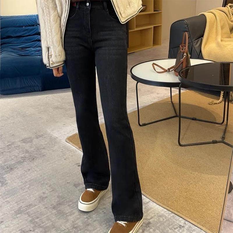 大码女2025春季新款高腰弹力直筒牛仔裤胖妹妹梨形身材窄版阔腿裤,女装/女士精品,大码裤装,淘宝优惠券,粉丝福利购,淘宝优惠卷