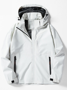 HJCAMEL冬季冲锋衣男运动户外潮牌加厚保暖进藏骑行登山外套