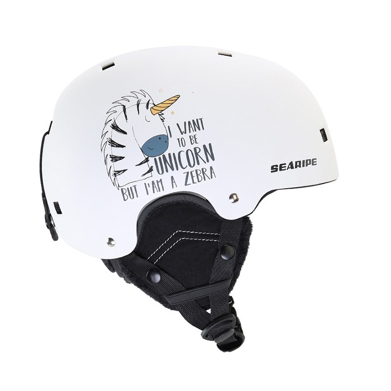 雪怡派滑雪头盔儿童轻质双单板头盔滑雪运动护具装备保暖防撞雪盔