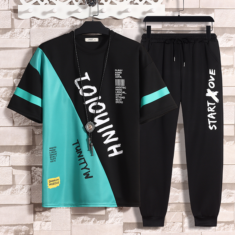 潮夏季运动休闲男孩子短袖t恤