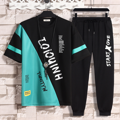 潮夏季运动休闲男孩子短袖t恤