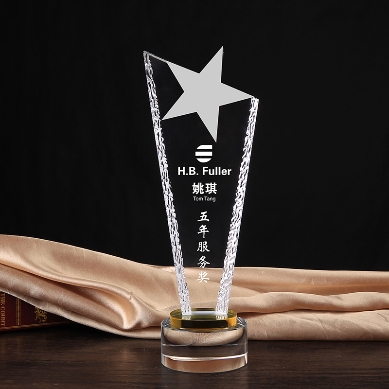 创新酸洗磨砂五角星奖杯定制定做企业公司优秀员工颁奖水晶奖杯在类目 个性定制/设计服务/DIY, 办公/文具定制, 奖杯/奖章/奖状/证书定制中 - 来自Buy2taobao.com提供专业的淘宝代购服务