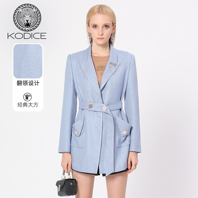 kodice翻领收腰西装商场同款