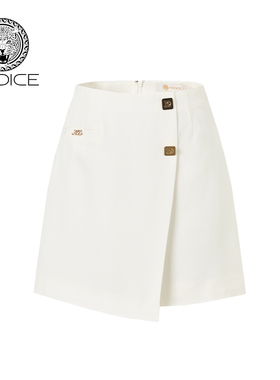 kodice春夏新款白色醋纤混纺半身裙半裙子A字短裙时尚百搭女装