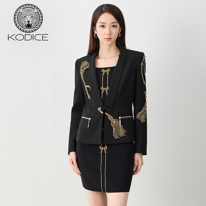 KODICE黑色一粒扣西装外套