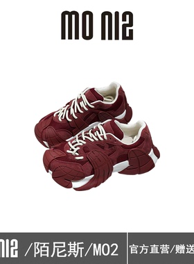 MONIZ陌尼斯复古厚底老爹鞋女2026春季新款厚底拼接休闲运动鞋潮