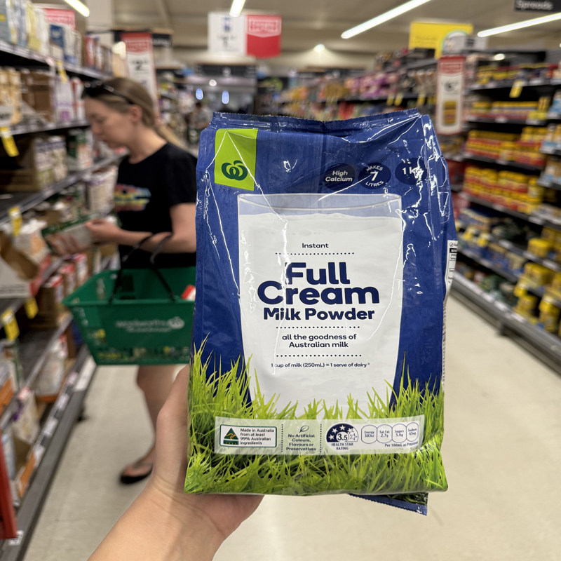 澳洲Woolworths儿童成人全职脱脂奶粉1KG
