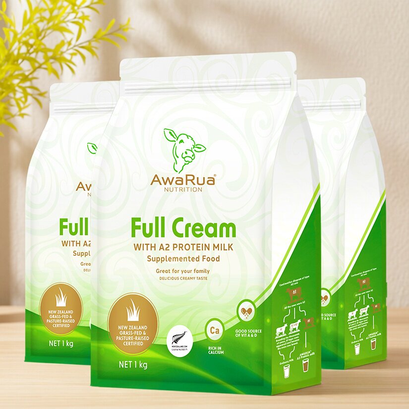 新西兰Awarua阿瓦鲁奶粉全脂调制乳高钙维生素补钙儿童成人