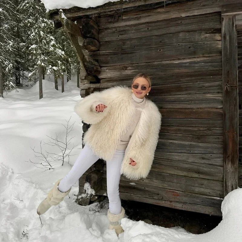 thumbnail for Women Jackets Winter Plush Coat for Fur Jacket Outerwear