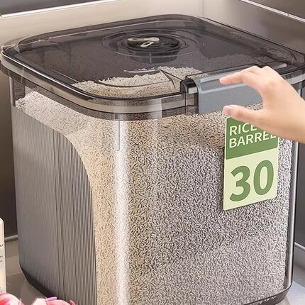 德国米桶家用防虫防潮密封食品级米粮桶米缸大米收纳盒面粉储存罐