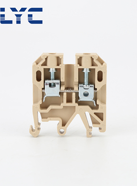 SAK4EN 导轨组合通用螺钉式 阻燃 接线端子排 JXB-4mm平方 黄色