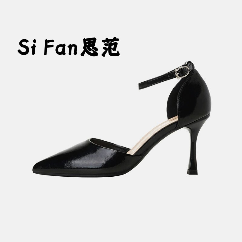 Si Fan思范尖头浅口设计感气质高跟鞋女浅口细跟不累脚高级感单鞋