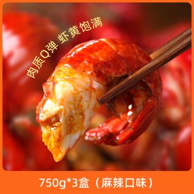 辰颐物语湖北潜江鲜辣龙虾750克3袋吮指小龙虾速冻锁鲜海鲜大虾