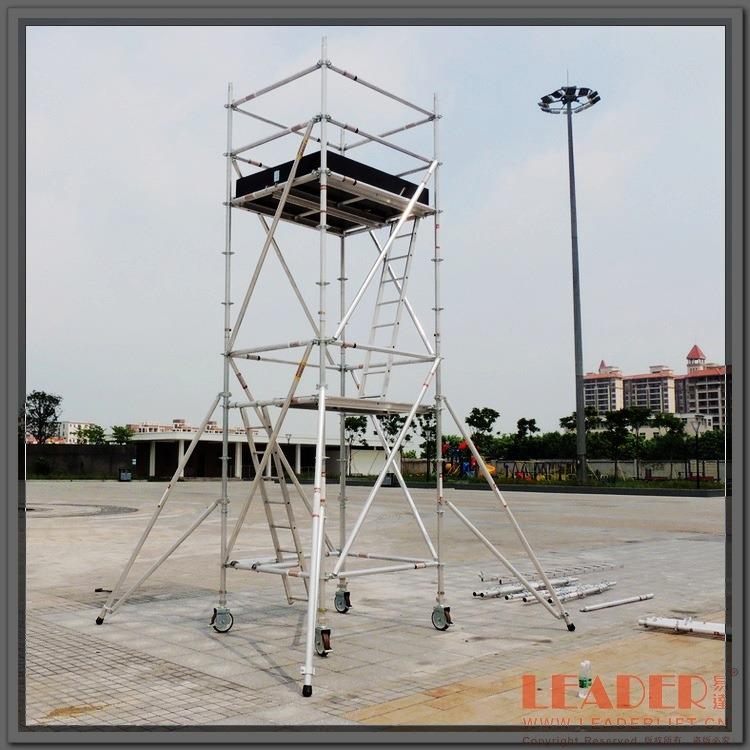 售卖铝合金脚手架 6m高铝合金斜爬梯架 盘扣式组合铝架 牢固耐用