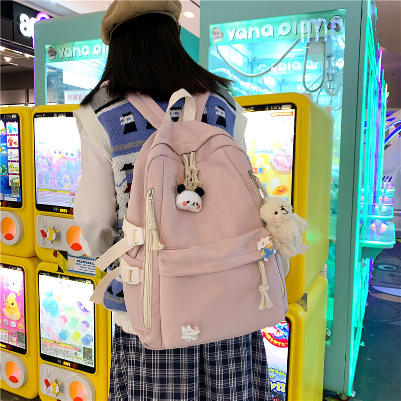 正品可爱休闲背包女新款初高中学双肩背包